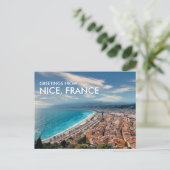 Gruß von Nice France Postcard Postkarte (Stehend Vorderseite)