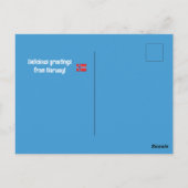 Gruß von Norwegen Travel Postcard Postkarte (Rückseite)