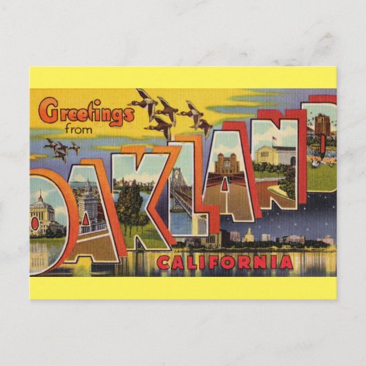 Gruß von Oakland California Postcard Postkarte (Vorderseite)