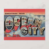 Gruß von Ocean City Postkarte (Vorderseite)