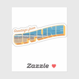 Gruß von Offline Aufkleber