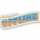 Gruß von Offline Aufkleber (Vorderseite)