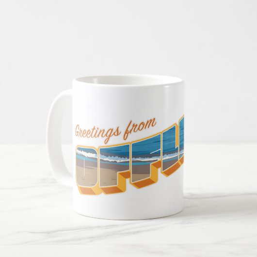 Gruß von Offline Kaffeetasse (Vorderseite Links)