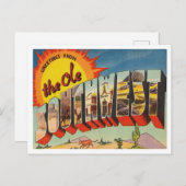 Gruß von Ole Southwest Vintage Travel Postkarte (Vorne/Hinten)