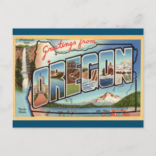 Gruß von Oregon Travel Postcard Postkarte