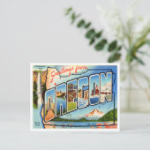 Gruß von Oregon Vintage Travel Postkarte (Stehend Vorderseite)