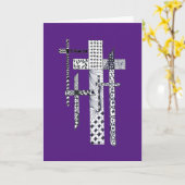 Gruß von Osterkreuzen Karte (Gelbe Blume)