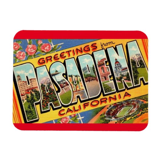 Gruß von Pasadena California Magnet (Horizontal)