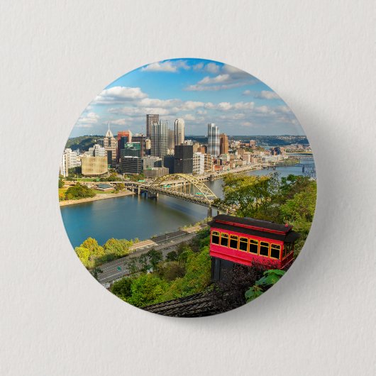 Gruß von Pittsburgh PA Urlaub Button (Vorderseite)