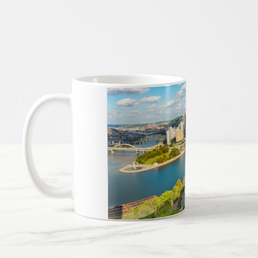 Gruß von Pittsburgh PA Urlaub Kaffeetasse (Links)