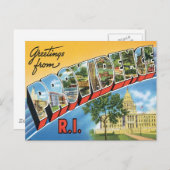 Gruß von Providence, Rhode Island Postkarte (Vorne/Hinten)