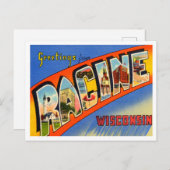 Gruß von Racine, Wisconsin Vintage Travel Postkarte (Vorne/Hinten)