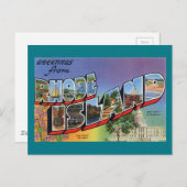 Gruß von Rhode Island Postkarte (Vorne/Hinten)