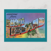 Gruß von Rhode Island Postkarte (Vorderseite)
