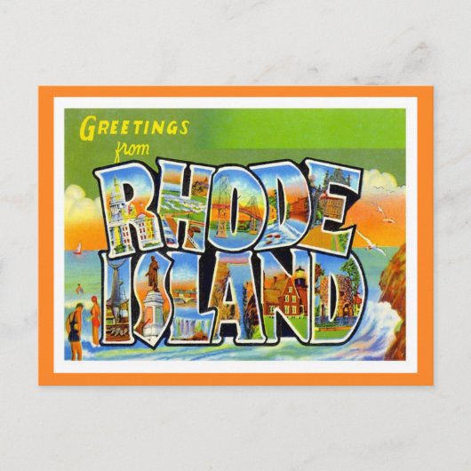 Gruß von Rhode Island Postkarte (Vorderseite)