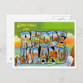 Gruß von Rhode Island Postkarte (Vorne/Hinten)