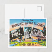 Gruß von Ridgecrest Baptist Assembly Postkarte (Vorne/Hinten)