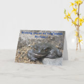 Gruß von Riesenlächeln Frog Geburtstag Karte (Gelbe Blume)