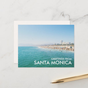 Gruß von Santa Monica Postcard Postkarte