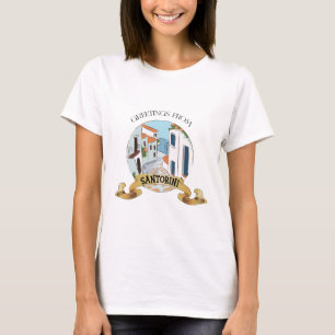 Gruß von Santorini Sign T-Shirt