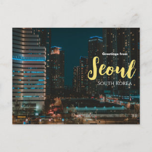 Gruß von Seoul Südkorea Landschaftliche Postkarte