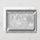 Gruß von Silber-Rahmen-Fotovorlagen Postkarte (Vorne/Hinten)