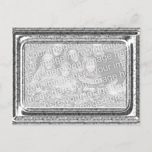 Gruß von Silber-Rahmen-Fotovorlagen Postkarte (Vorderseite)