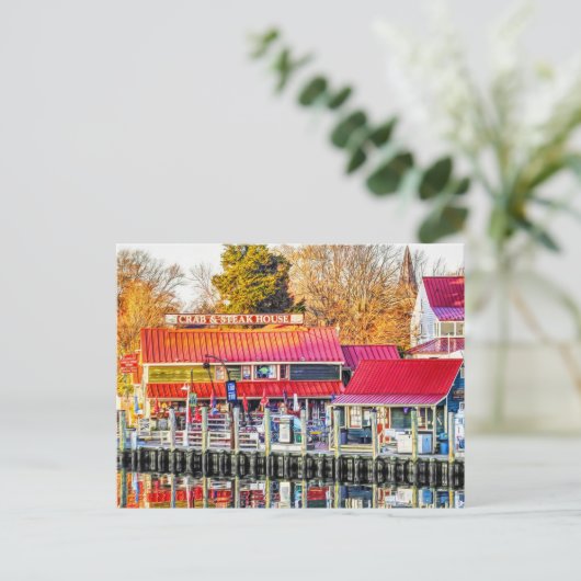 Gruß von St. Michaels Maryland Postkarte (Stehend Vorderseite)