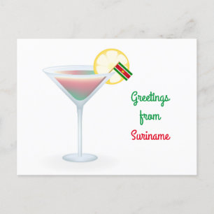 Gruß von Suriname Cocktail Holiday Postkarte