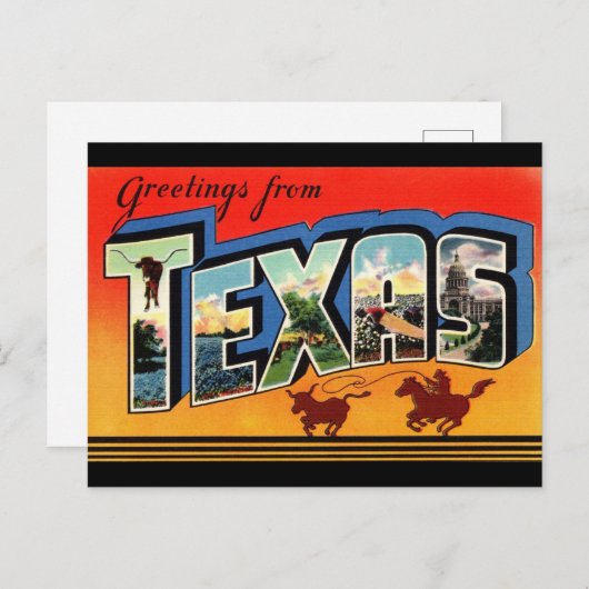 Gruß von Texas Travel Postcard Postkarte (Vorne/Hinten)