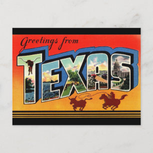 Gruß von Texas Travel Postcard Postkarte