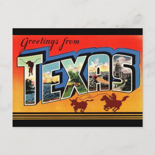 Gruß von Texas Travel Postcard Postkarte (Vorderseite)