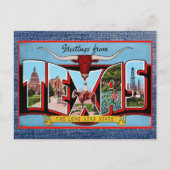 Gruß von Texas Travel Postcard Postkarte (Vorderseite)