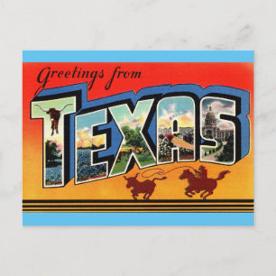 Gruß von Texas Travel Postcard Postkarte