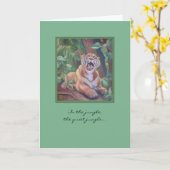 Gruß von Tiger Blank Karte (Gelbe Blume)