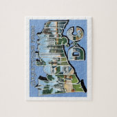 Gruß von Washington DC Vintage Travel Puzzle (Vertikal)