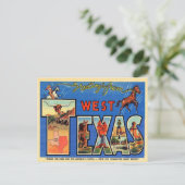 Gruß von West Texas Vintage Travel Postkarte (Stehend Vorderseite)