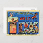 Gruß von West Texas Vintage Travel Postkarte (Vorne/Hinten)