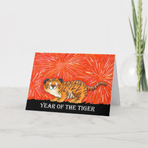 Gruß zum Jahr des Tigers 2022 Karte