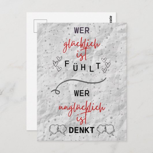 Grussarmut Postkarte (Vorne/Hinten)