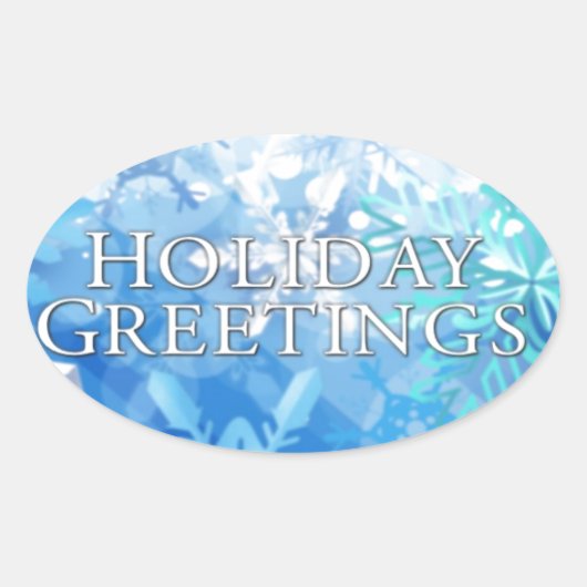 Grußaufkleber für Feiertage Ovaler Aufkleber (Vorderseite)