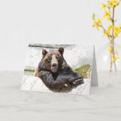 Grussbär Karte (Gelbe Blume)