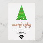 Grußbäume für Unternehmen Folien Feiertagskarte (Vorderseite)