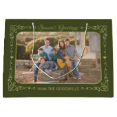 Grußbeutel für Foto und Namen der Saison Große Geschenktüte (Vorderseite)