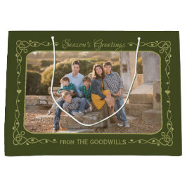 Grußbeutel für Foto und Namen der Saison Große Geschenktüte