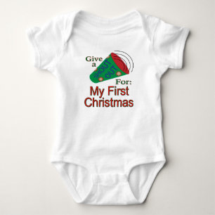 Grußbotschaft zu meinem ersten Weihnachten Baby Strampler