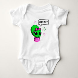 Grüße Alien Baby Girl Baby Strampler