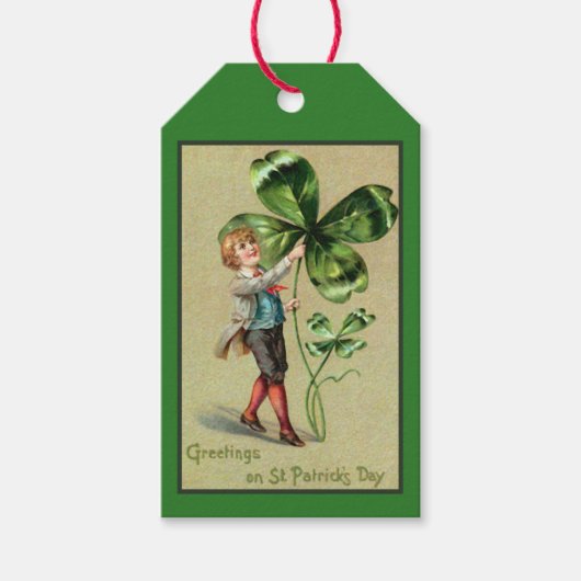 Grüße am St. Patrick's Day Geschenkanhänger (Vorderseite)