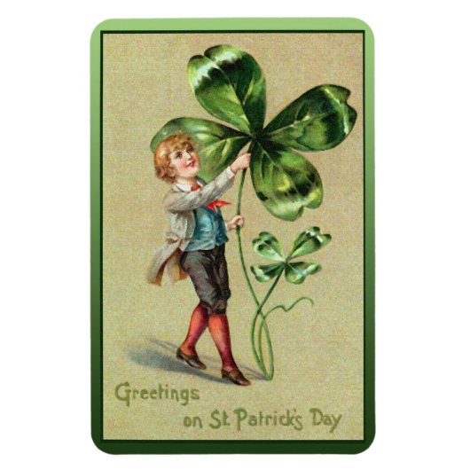 Grüße am St. Patrick's Day Magnet (Vertikal)