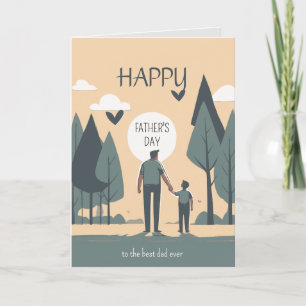 Grüße an den schönsten Vater aller Zeiten, lieblic Dankeskarte